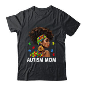 African Black Autism Mom Afro Mother Autism Awareness Mama Classic T Shirt Black 600x.jpg