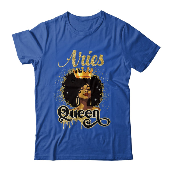 Aries Queen Birthday Afro Girls Black Zodiac Birthday Classic T Shirt Royal 600x.jpg