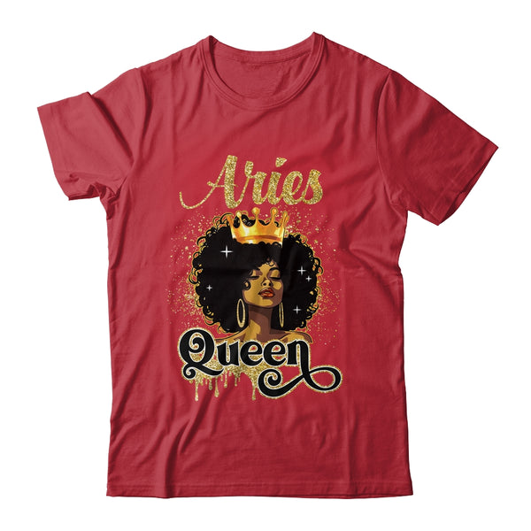 Aries Queen Birthday Afro Girls Black Zodiac Birthday Classic T Shirt Red 600x.jpg