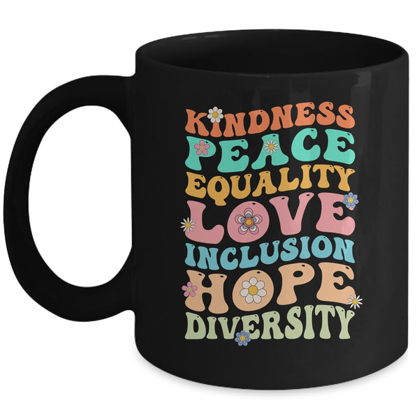 Peace Love Diversity Inclusion Hope Diversity Groovy Mug 11oz Mug Black front 600x 1.jpg