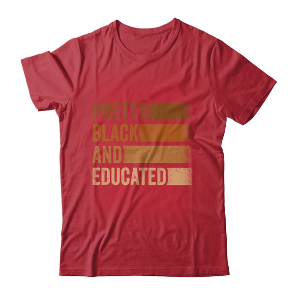 Pretty Black And Educated I Am The Strong African Queen Classic T Shirt Red 600x.jpg