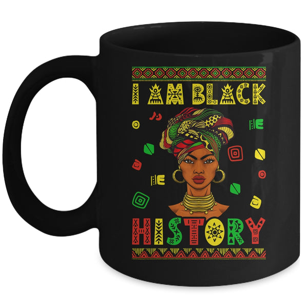 I Am Black History Month African American For Womens Girls Mug 11oz Mug Black front 600x 1.jpg