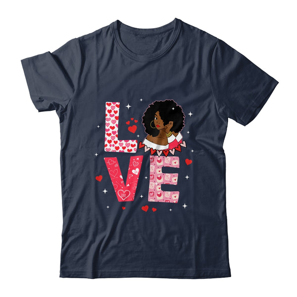 Valentine Days Black African American Costume Melanin Wome Classic T Shirt Navy 600x.jpg