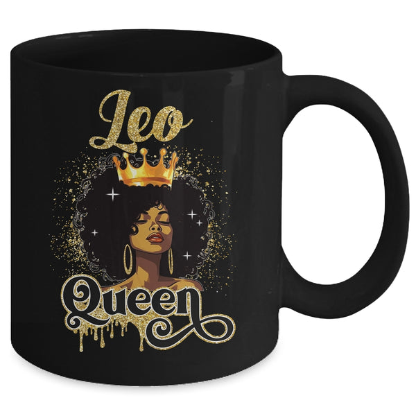 Leo Queen Birthday Afro Girls Black Zodiac Birthday Mug 11oz Mug Black back 600x 1.jpg