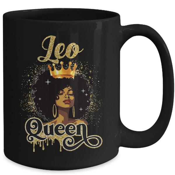 Leo Queen Birthday Afro Girls Black Zodiac Birthday Mug 15oz Mug Black back 600x 1.jpg