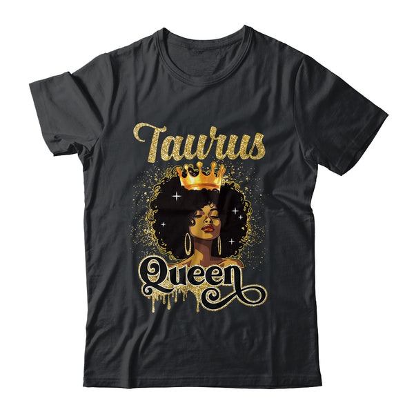 Taurus Queen Birthday Afro Girls Black Zodiac Birthday Classic T Shirt Black 600x 1.jpg