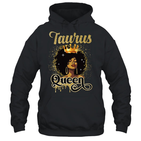 Taurus Queen Birthday Afro Girls Black Zodiac Birthday Pullover Hoodie Black 600x 1.jpg