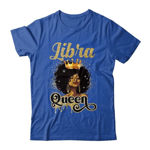 Libra Queen Birthday Afro Girls Black Zodiac Birthday Classic T Shirt Royal 600x 2.jpg