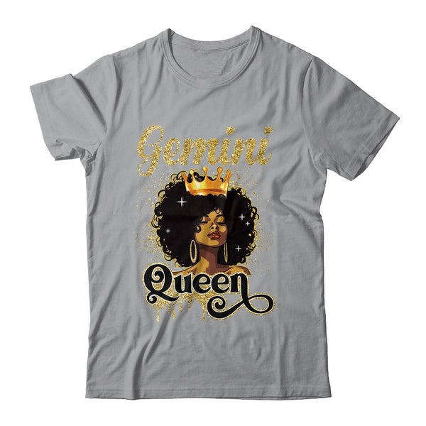 Gemini Queen Birthday Afro Girls Black Zodiac Birthday Classic T Shirt Sport Grey 600x 2.jpg