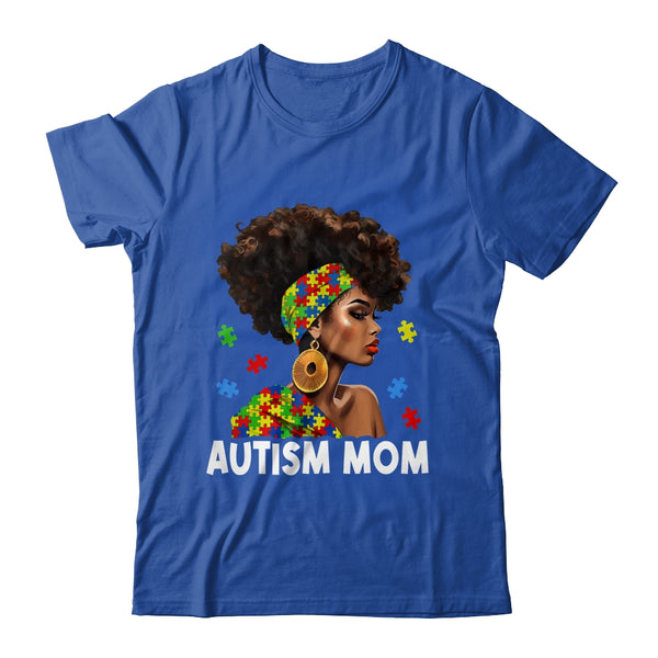African Black Autism Mom Afro Mother Autism Awareness Mama Classic T Shirt Royal 600x 1.jpg