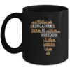 Africa Education Is Freedom Black History Teacher Men Women Mug 11oz Mug Black front 600x 2.jpg