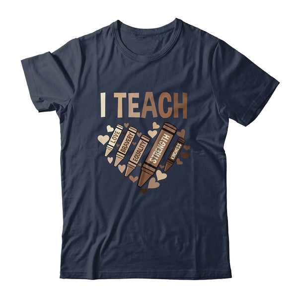 Celebrate Black History Month I Teach Black History Teacher Classic T Shirt Navy 600x 2.jpg