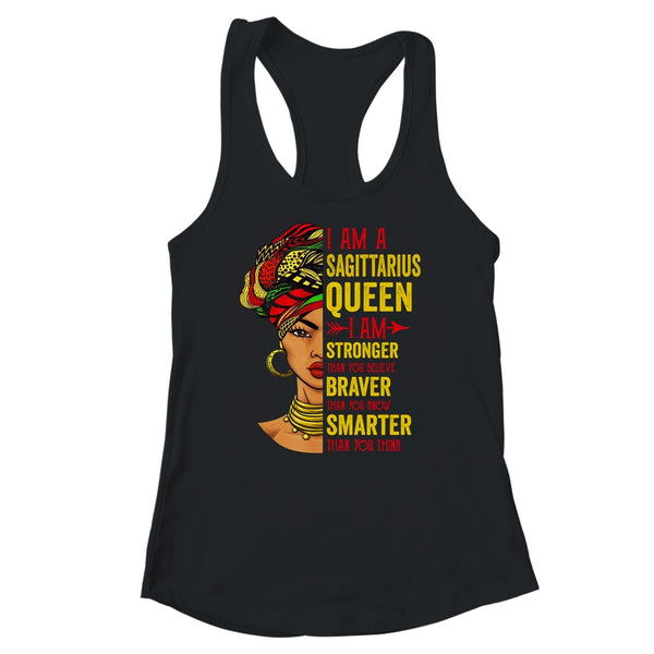 Sagittarius Queen I Am Stronger Birthday For Sagittarius Zodiac Women s Ideal Racerback Tank Black 600x 1.jpg