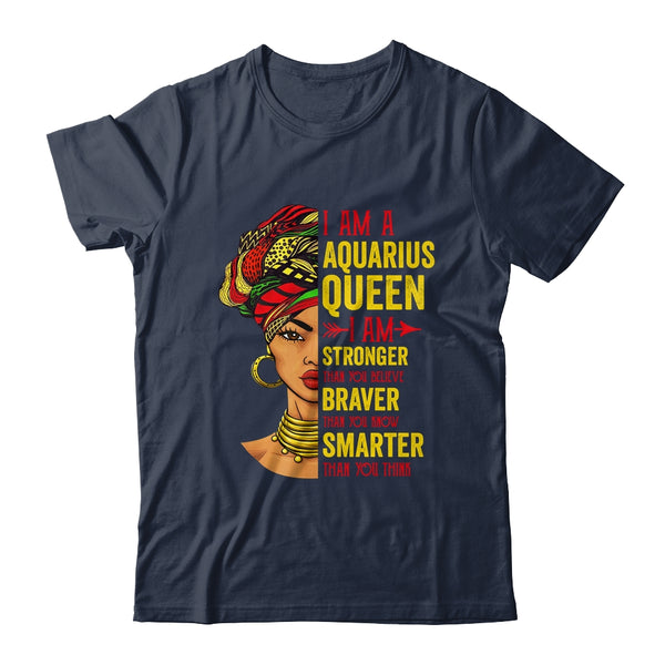 Aquarius Queen I Am Stronger Birthday For Aquarius Zodiac Classic T Shirt Navy 600x 1.jpg