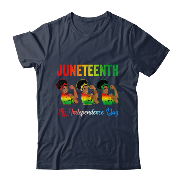 Black Women Free Juneteenth Is My Independence Day Classic T Shirt Navy 600x 1.jpg