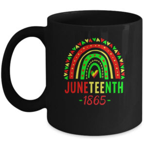Juneteenth For Women Men Kids Juneteenth Day Rainbow Mug 11oz Mug Black front 600x 1.jpg