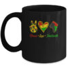 Peace Love Juneteenth Pride Black Girl Black Queen King Mug 11oz Mug Black front 600x.jpg