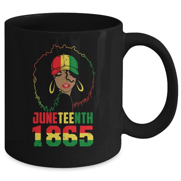 1865 Juneteenth Celebrate African American Freedom Day Women Mug 11oz Mug Black back 600x.jpg