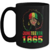 1865 Juneteenth Celebrate African American Freedom Day Women Mug 15oz Mug Black front 600x.jpg