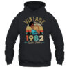 Vintage 1982 40th Birthday Afro Black Woman 40 Years Old Pullover Hoodie Black 600x.jpg