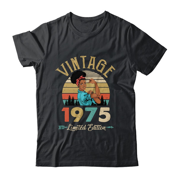 Vintage 1975 47th Birthday Afro Black Woman 47 Years Old Classic T Shirt Black 600x.jpg