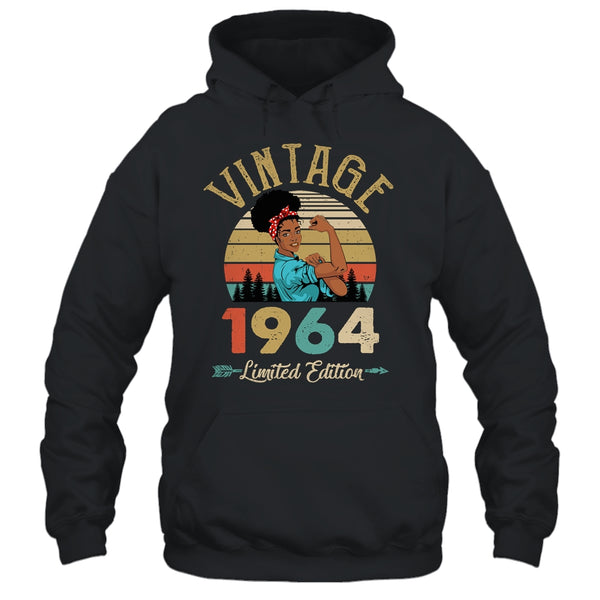Vintage 1964 58th Birthday Afro Black Woman 58 Years Old Pullover Hoodie Black 600x.jpg