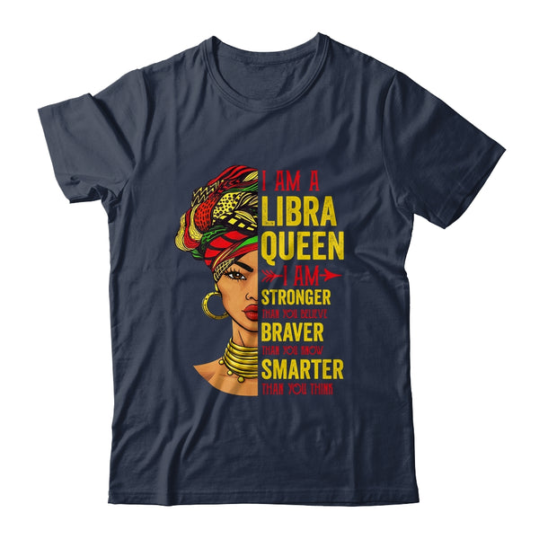 Libra Queen I Am Stronger Birthday For Libra Zodiac Classic T Shirt Navy 600x 1.jpg
