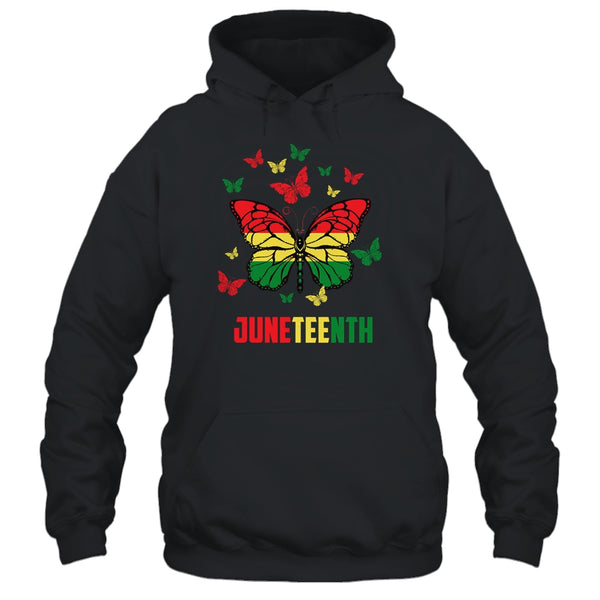 African American Freedom Black Pride Juneteenth Butterfly Pullover Hoodie Black 600x 1.jpg