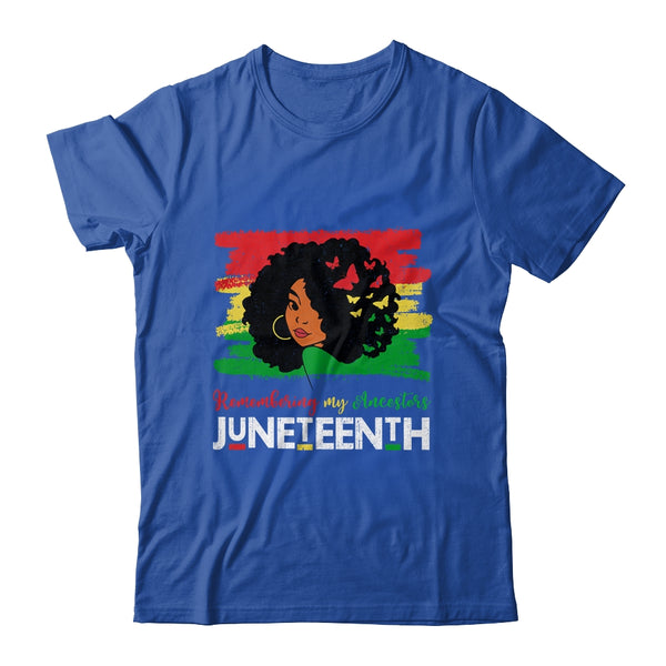 Remembering My Ancestors Juneteenth Black Freedom 1865 Classic T Shirt Royal 600x.jpg