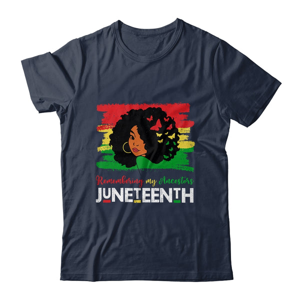 Remembering My Ancestors Juneteenth Black Freedom 1865 Classic T Shirt Navy 600x.jpg