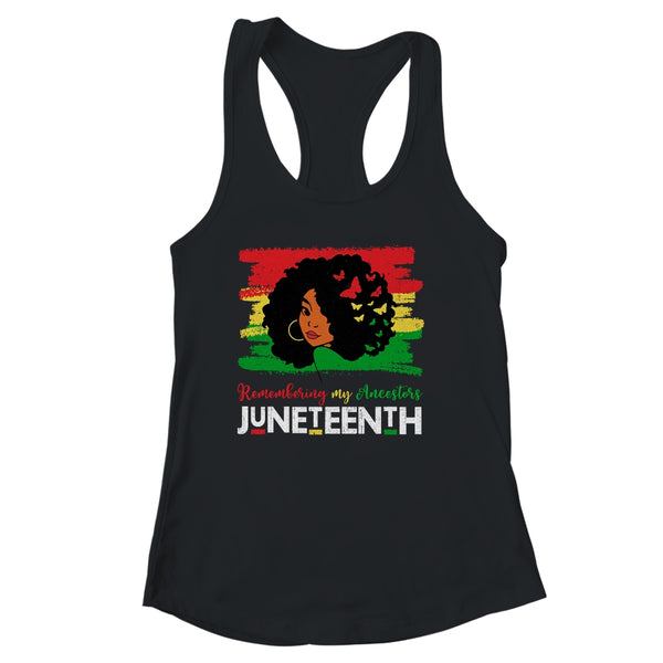 Remembering My Ancestors Juneteenth Black Freedom 1865 Women s Ideal Racerback Tank Black 600x.jpg