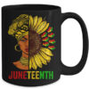 Juneteenth Black History African American Women Sunflower Mug 15oz Mug Black back 600x.jpg