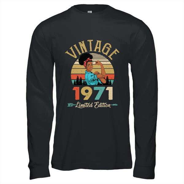 Vintage 1971 51th Birthday Afro Black Woman 51 Years Old Long Sleeve T Shirt Black 600x.jpg