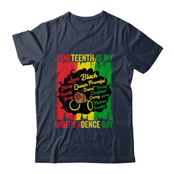 Juneteenth Is My Independence Day Black Women Classic T Shirt Navy 600x 1.jpg