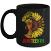 Juneteenth Black History African American Women Sunflower Mug 11oz Mug Black front 600x 1.jpg