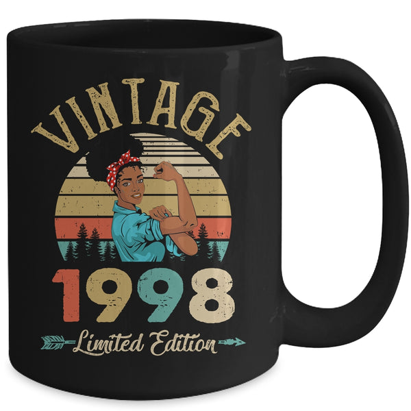 Vintage 1998 24th Birthday Afro Black Woman 24 Years Old Mug 15oz Mug Black back 600x.jpg
