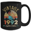 Vintage 1992 30th Birthday Afro Black Woman 30 Years Old Mug 15oz Mug Black back 600x.jpg