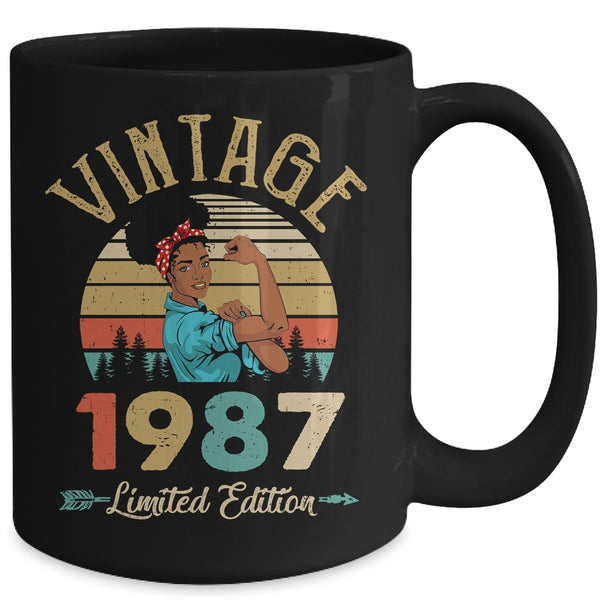 Vintage 1987 35th Birthday Afro Black Woman 35 Years Old Mug 15oz Mug Black back 600x.jpg