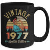 Vintage 1977 45th Birthday Afro Black Woman 45 Years Old Mug 15oz Mug Black back 600x.jpg