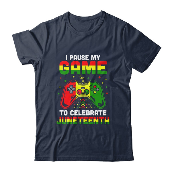 I Paused My Game To Celebrate Juneteenth Gamer Juneteenth Classic T Shirt Navy 600x.jpg