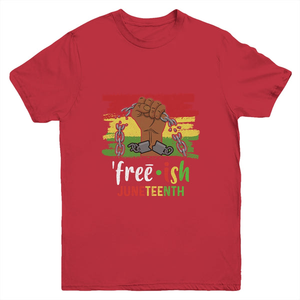 Juneteenth Free Ish Since 1865 Black Pride Juneteenth Youth Youth T Shirt Red 600x.jpg