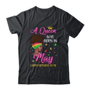 Queen Was Born In May Birthday Girl Black Women African Classic T Shirt Black 600x.jpg