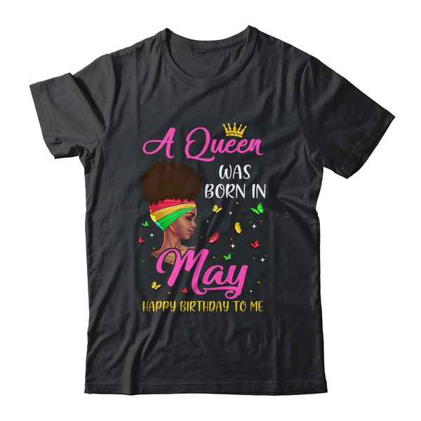 Queen Was Born In May Birthday Girl Black Women African Classic T Shirt Black 600x.jpg