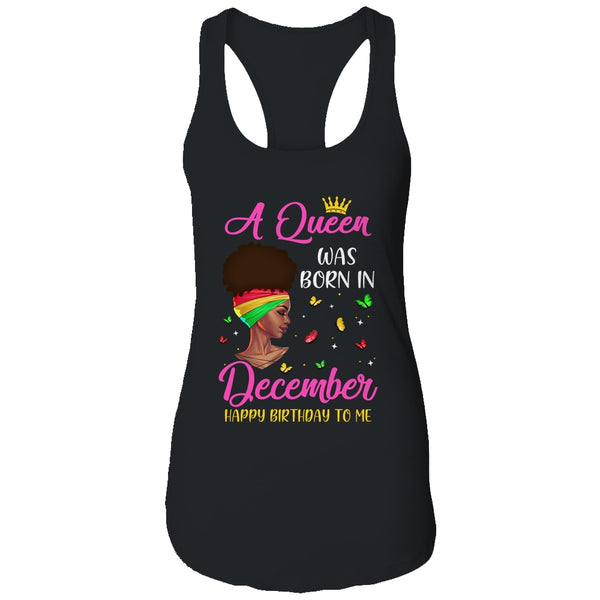 Queen Was Born In December Birthday Girl Black Women African Women s Ideal Racerback Tank Black 600x.jpg