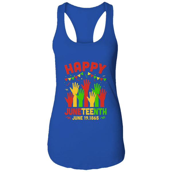 Happy Juneteenth Day Black Freedom African Women s Ideal Racerback Tank Royal 600x.jpg