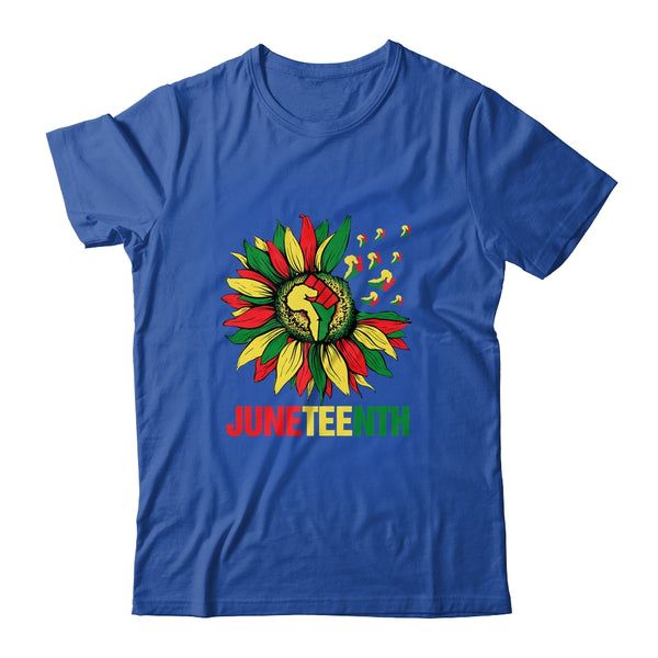 Sunflower Fist Juneteenth Black History African American Classic T Shirt Royal 600x.jpg