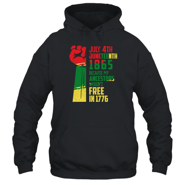 Juneteenth My Ancestors Free Black African Flag Men Women Pullover Hoodie Black 600x.jpg