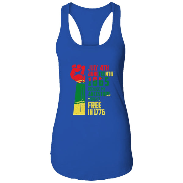 Juneteenth My Ancestors Free Black African Flag Men Women Women s Ideal Racerback Tank Royal 600x.jpg