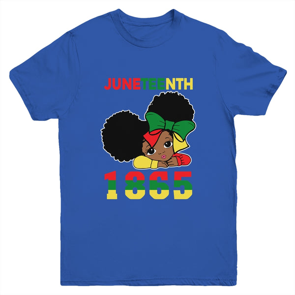 Juneteenth Celebrating 1865 Cute Black Girls Kids Youth Youth T Shirt Royal 600x.jpg