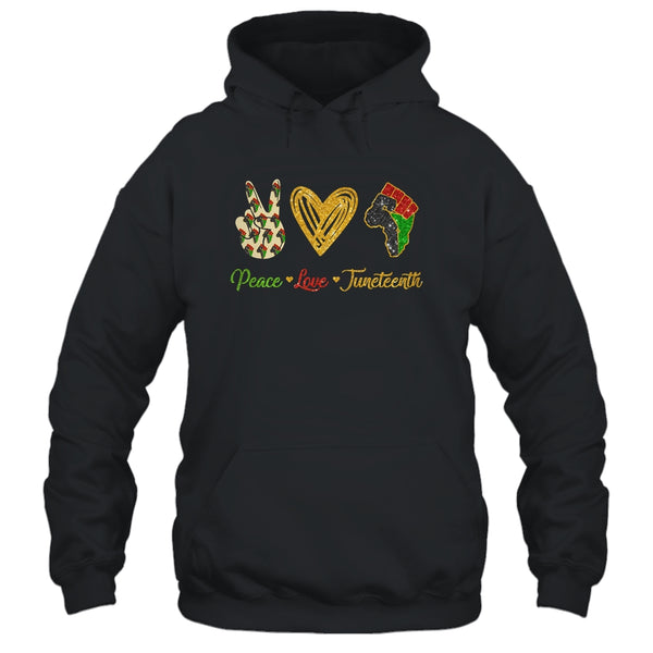 Peace Love Juneteenth Black Pride Freedom Independence Day Pullover Hoodie Black 600x.jpg